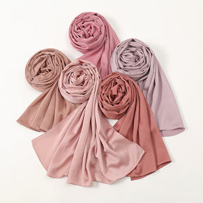 YW203 plain bubble satin hijab