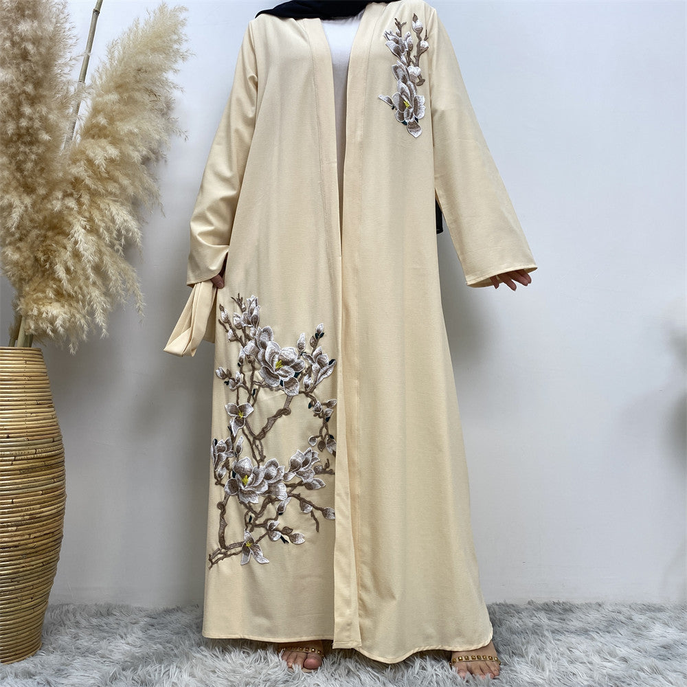 1717 embroidery abaya muslim dress