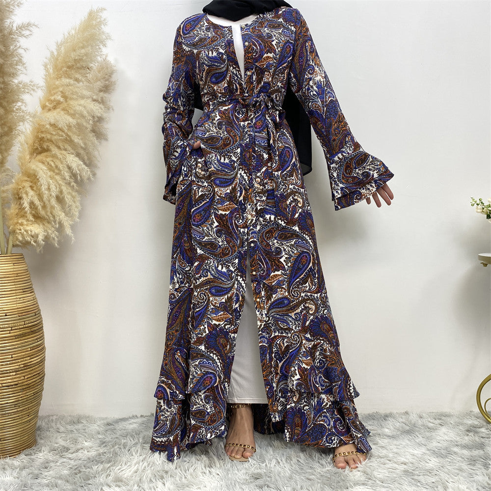 6380 printed abaya dress