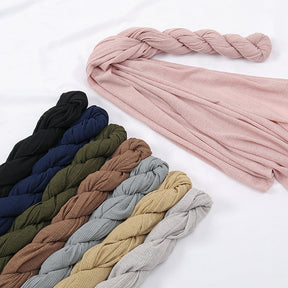 VS600 plain pleated hijab