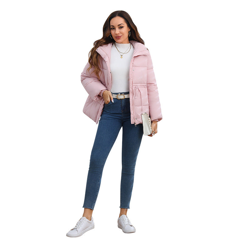 WAN827  Women's Petite Slim Winter Hooded Cotton-Padded Jacket