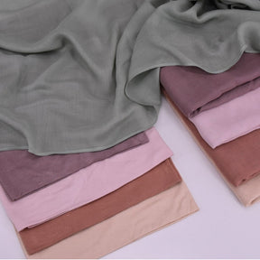 WJ002  30S Modal Breathable Plain Single Stitch Hijab