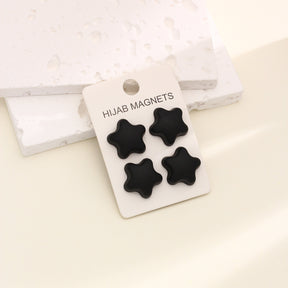 GR0631  Star-shaped magnetic silk scarf fixing buckle 51 colors available