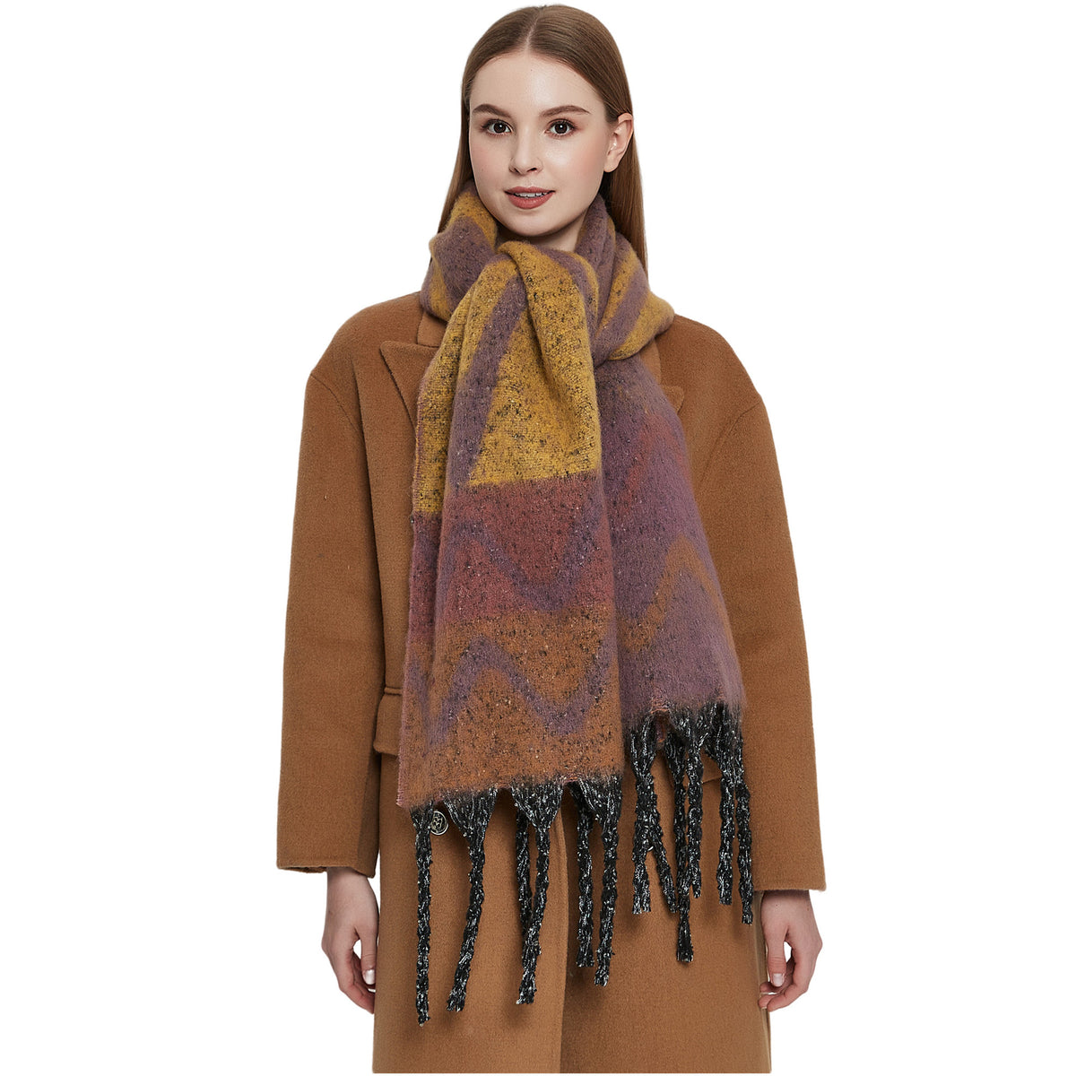 JH-TH13 loop yarn Wavy grain winter scarf