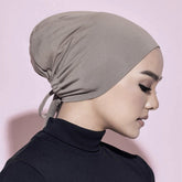 BD-01  Adjustable mercerized cotton jersey strap Muslim hat bottom cap