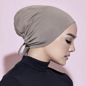 BD-01  Adjustable mercerized cotton jersey strap Muslim hat bottom cap