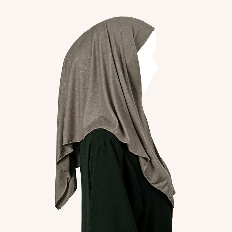 SW021   Plain Mercerized Cotton Instant Hijab