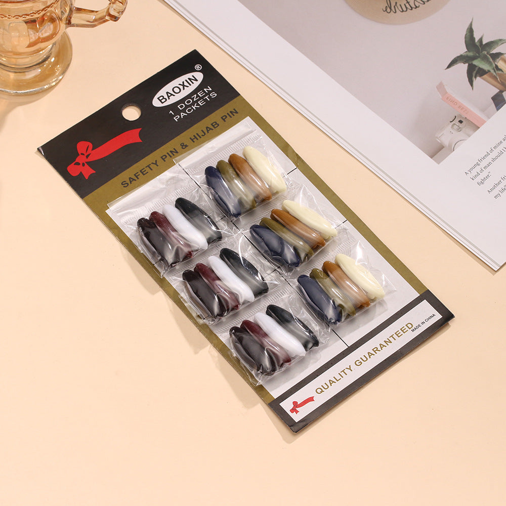 RU8701  Plastic Colorful Safety Hijab Pins