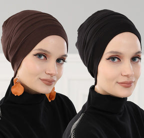 M05 plain hijab turban hat