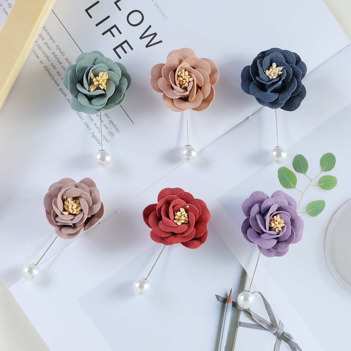 BZ012 Rose hijab/tudung pins