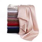 A37  Color Ding imitation silk light satin long scarf solid color scarf shawl scarf multi-purpose silk scarf