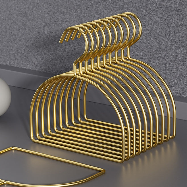 5+6740  Gold-Tone Hanging Metal Garment Hanger - MOQ:10pcs