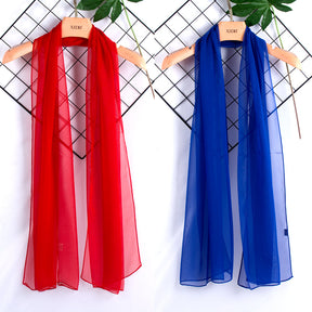 QWS05  Long Plain Chiffon Sun Protection Hijab