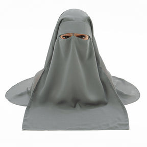 YW237 plain hood mask hijab