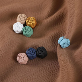 SP57  Camellia strong magnetic buckle silk scarf buckle collar clip brooch shawl dual-purpose female anti-exposure magnetic buckle   plain hijab  hijab/tudung  hijab pins  Pins  magnet