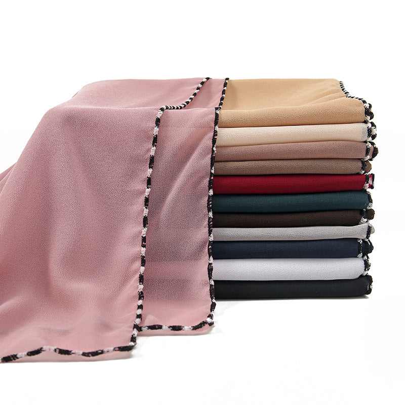 VS666 plain chiffon hijab scarf