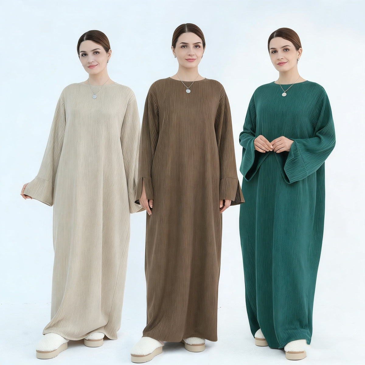 LR912  Fall/Winter Thickened Polyester-Spandex Knit Sweater Dress