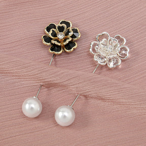 BZ384 Pearl Straight Headband Pin Hijab Pins