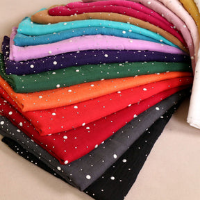 VS014 Hot stamped silver sheet plain TR cotton hijab