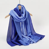 ZS150 gradation color satin silk hijab scarf