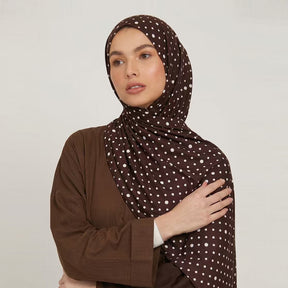 JB099  125GSM Watercolor Marble Mercerized Cotton Double-Sided Print Jersey Hijab