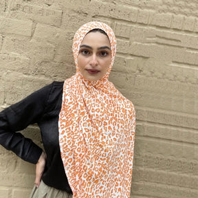 JB099  Mercerized Cotton Double Sided Watercolor Marble Print Long Hijab