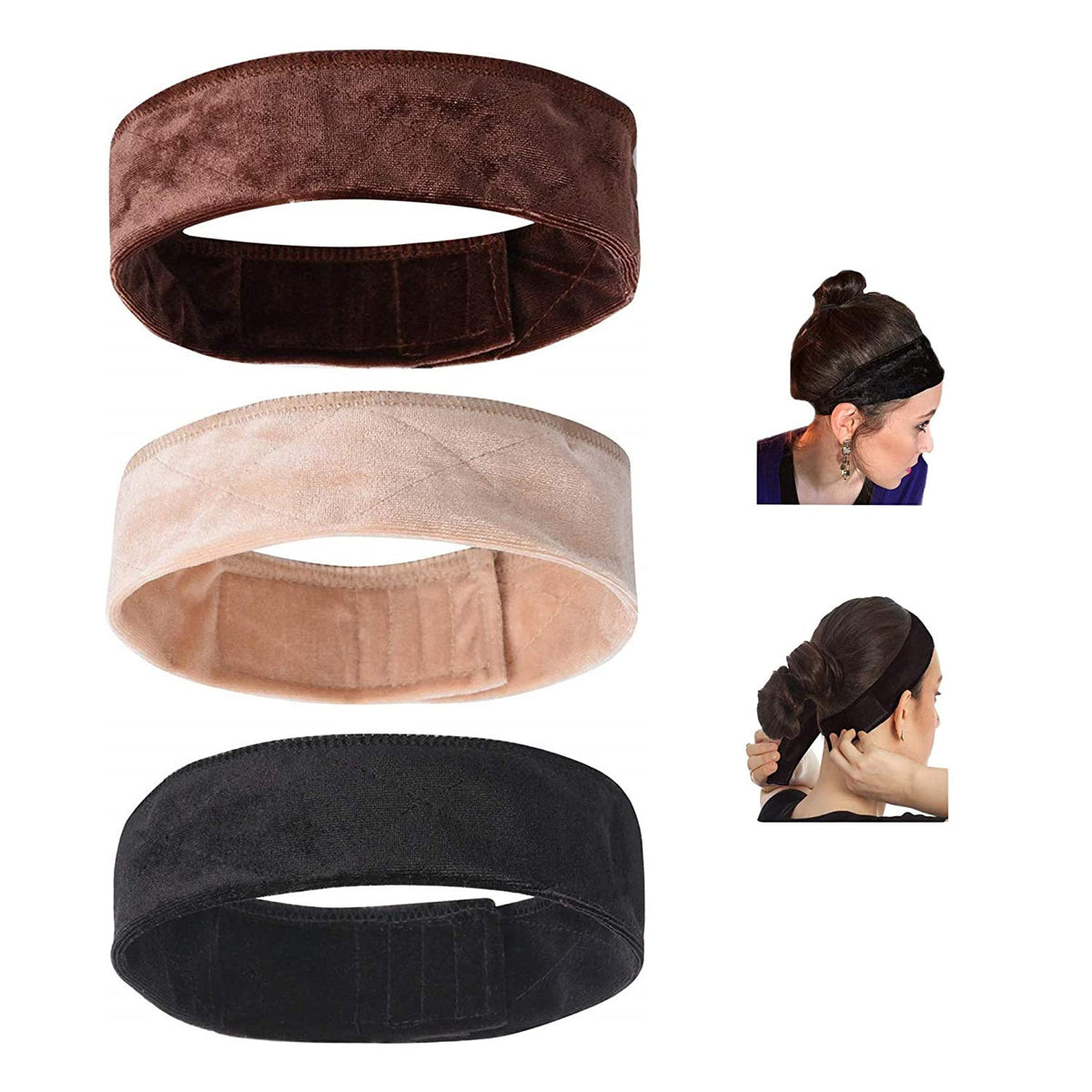 354654  Velvet Hook-and-Loop Hair Band