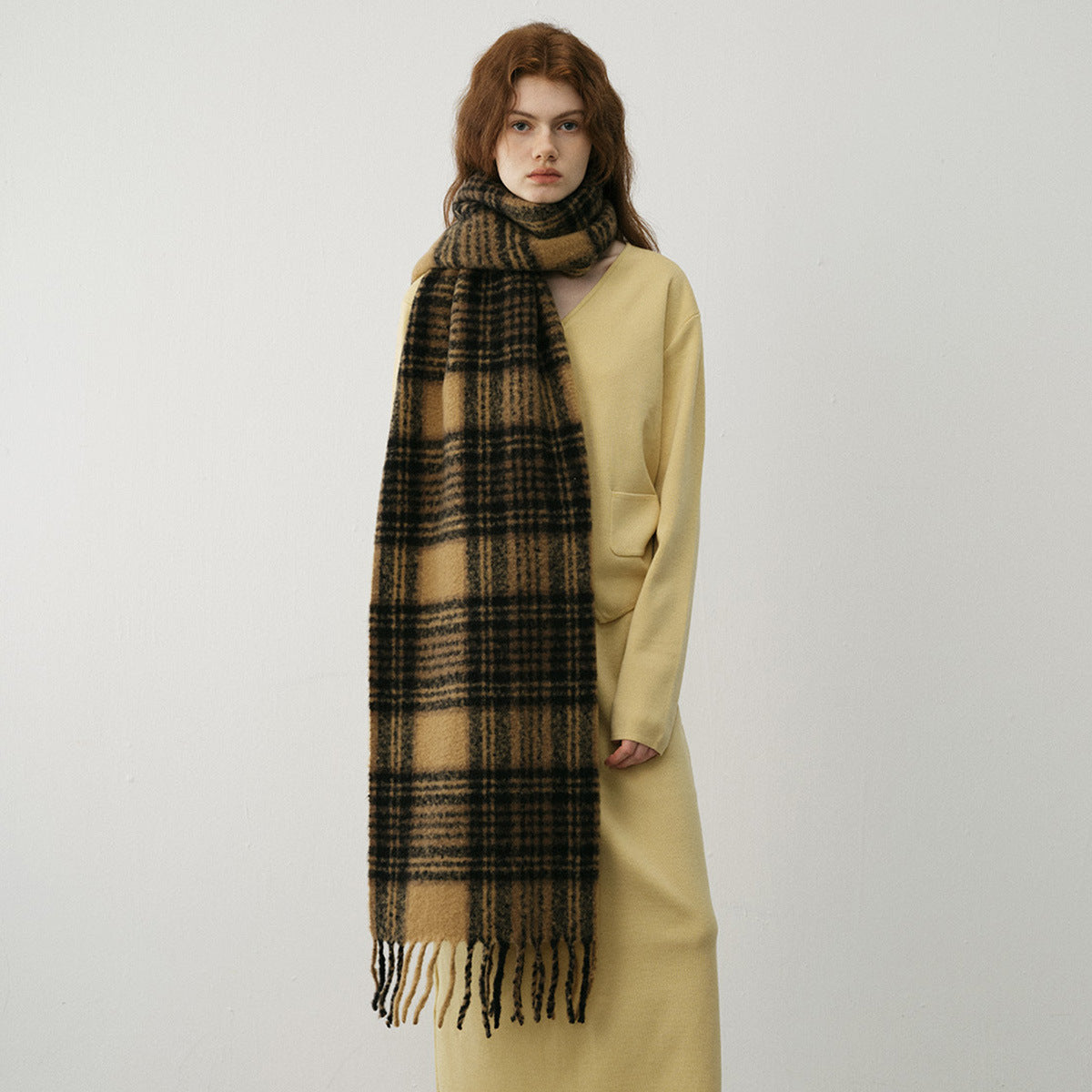 TLQHZZ-109 plaid thick winter scarf