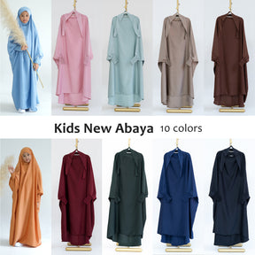 LR662  Children's solid color long gown dress  baby abaya  abaya