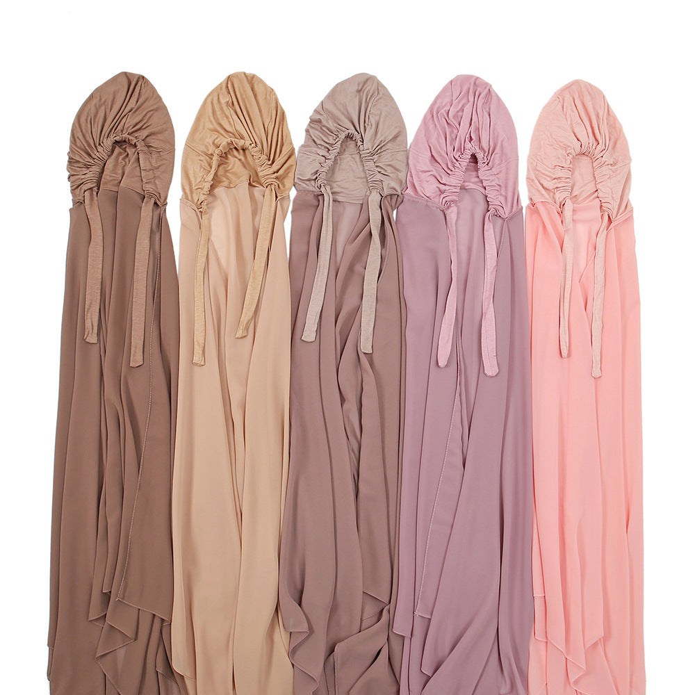 YW154 adjustable instant chiffon hijab