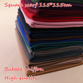 YW58 115*115 plain chiffon kerchief hijab