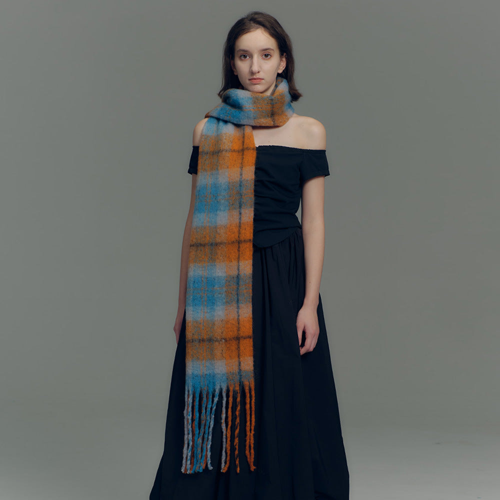 TLQHZZ-092 Color plaid winter scarf