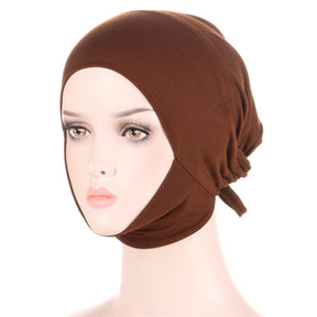 8022  Plain Polyester Adjustable Elastic Strap Closed Cap