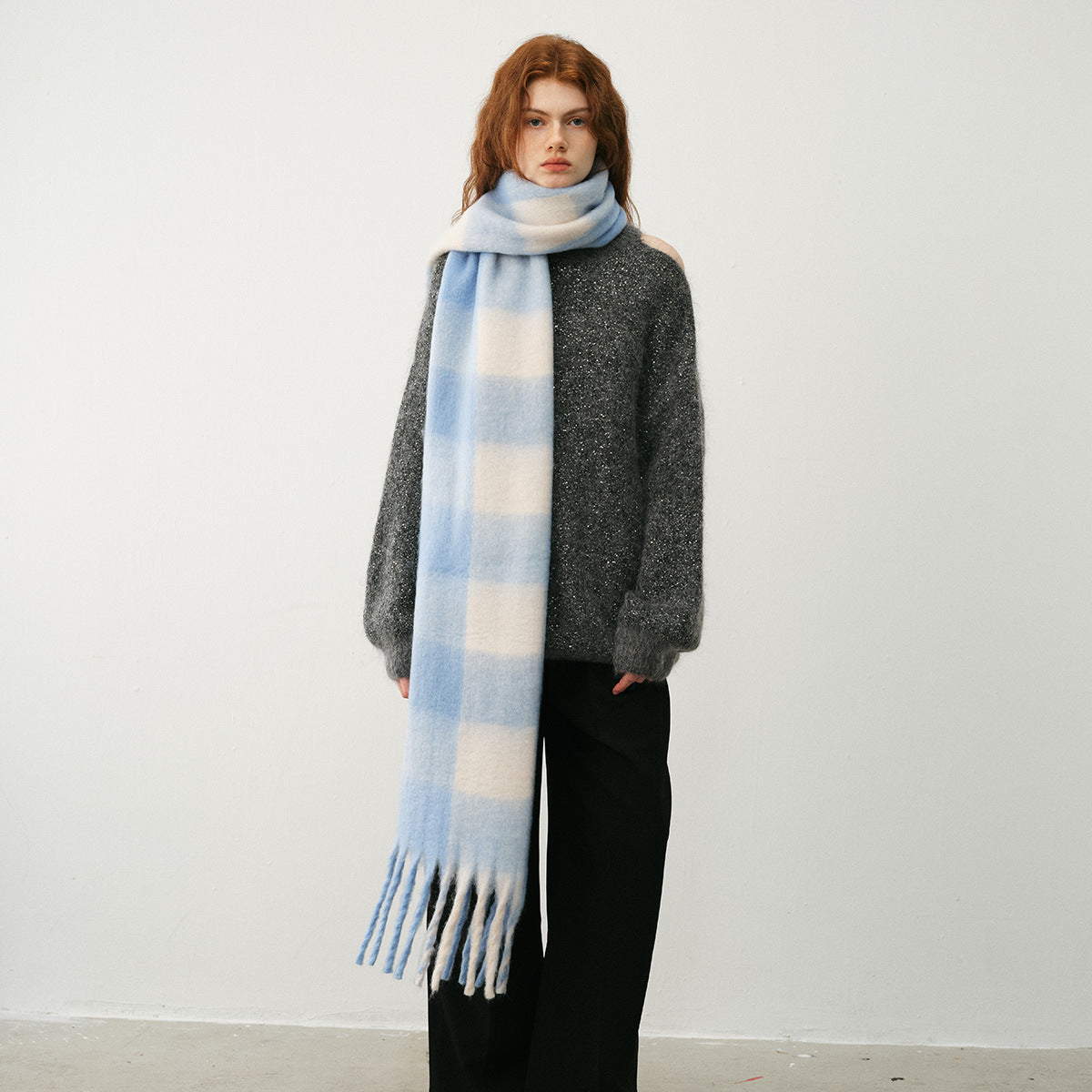 TLQHZZ-115 color stripe winter scarf