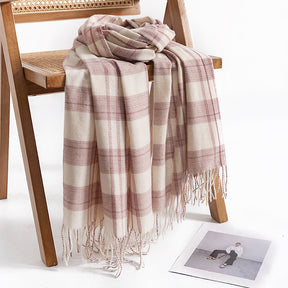 FH23-5448 lattice stripe winter scarf