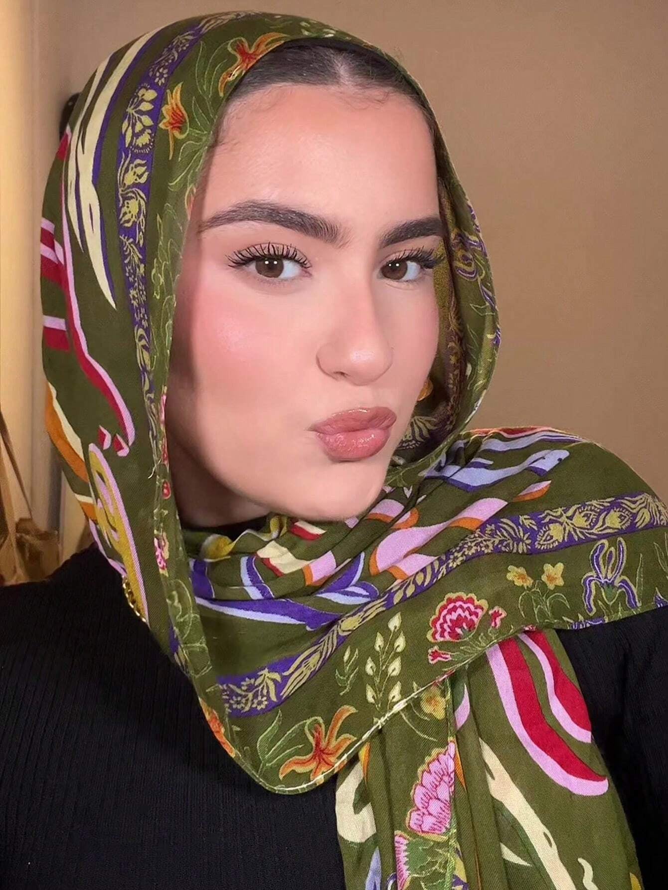 MYM05 Modal camouflage print hijab