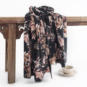 FH23-5408 Floral print winter scarf