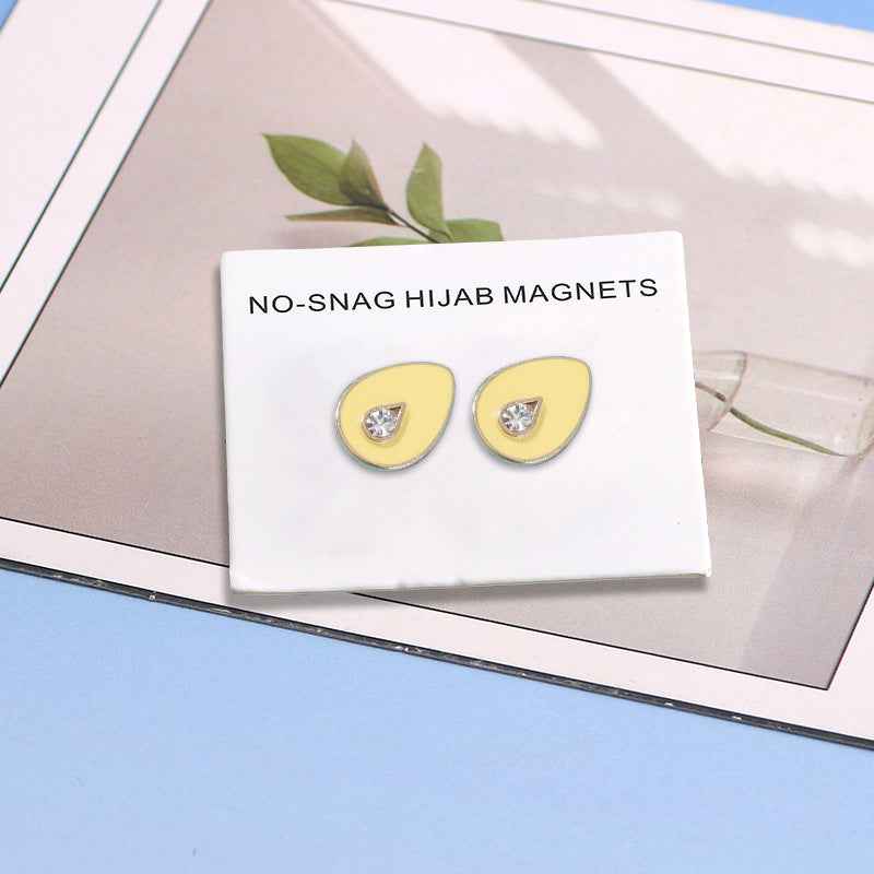 JS025  Peacock Feather Hijab Magnetic Clasp - MOQ: 300 pcs/color