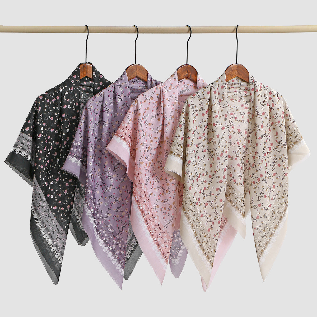 SM013  110*110cm Printed Voile Sun-Shading Square Scarf