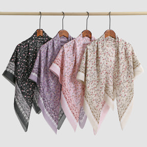 SM013  110*110cm Printed Voile Sun-Shading Square Scarf