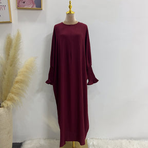 LR616 Middle East Dubai Turkish solid color Tiktok bat style dress - MinYang Fashion Apparel Accessory Manufacturer