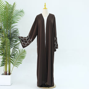 LR864  Plain hand-beaded cardigan