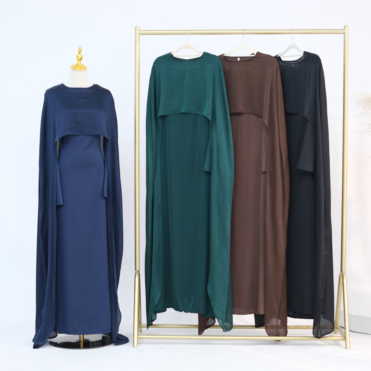 LR860+LR920  Slim waist elegant abaya two-piece suit