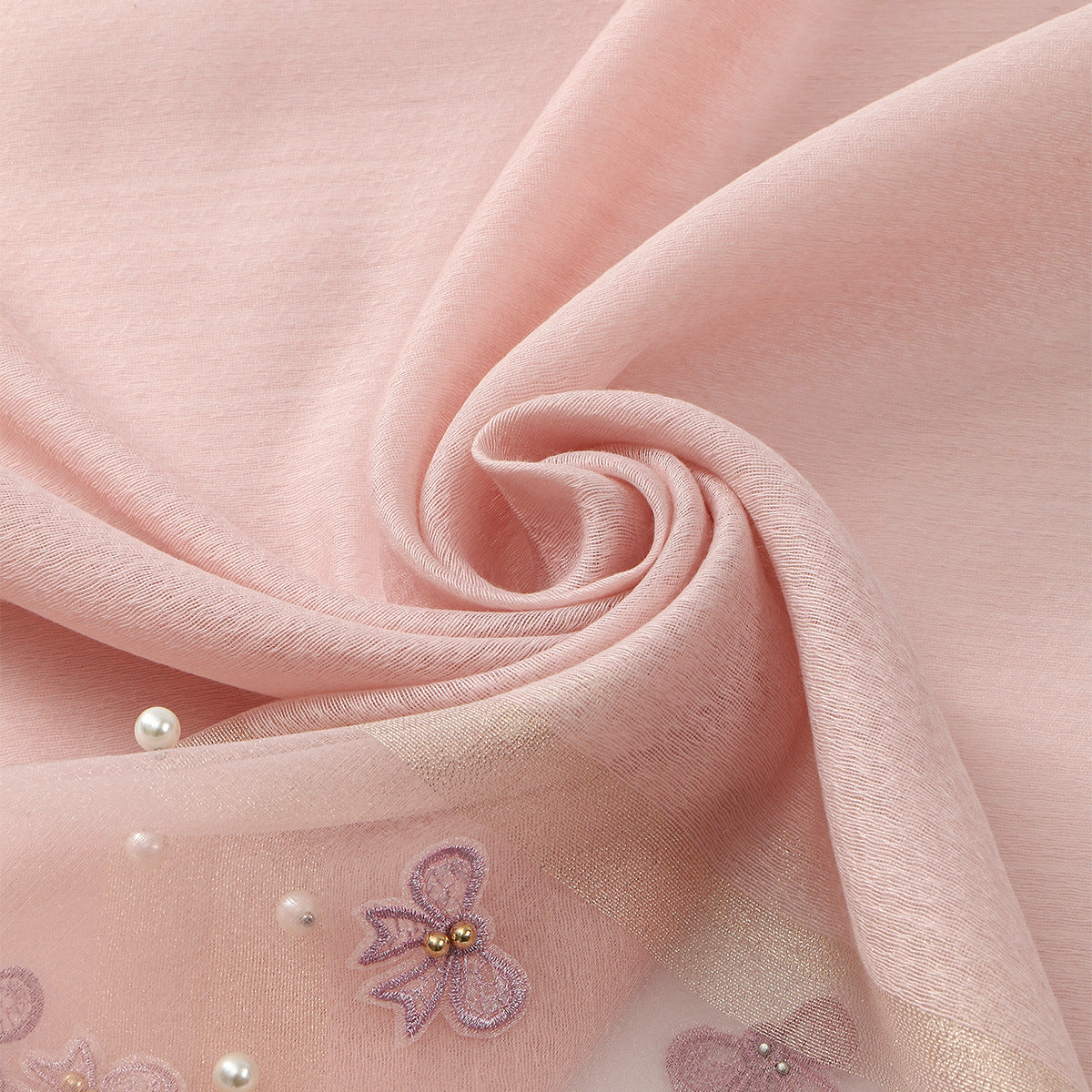 MZ070,71,72  Organza Pearl-Studded Women’s Sun Protection Scarf