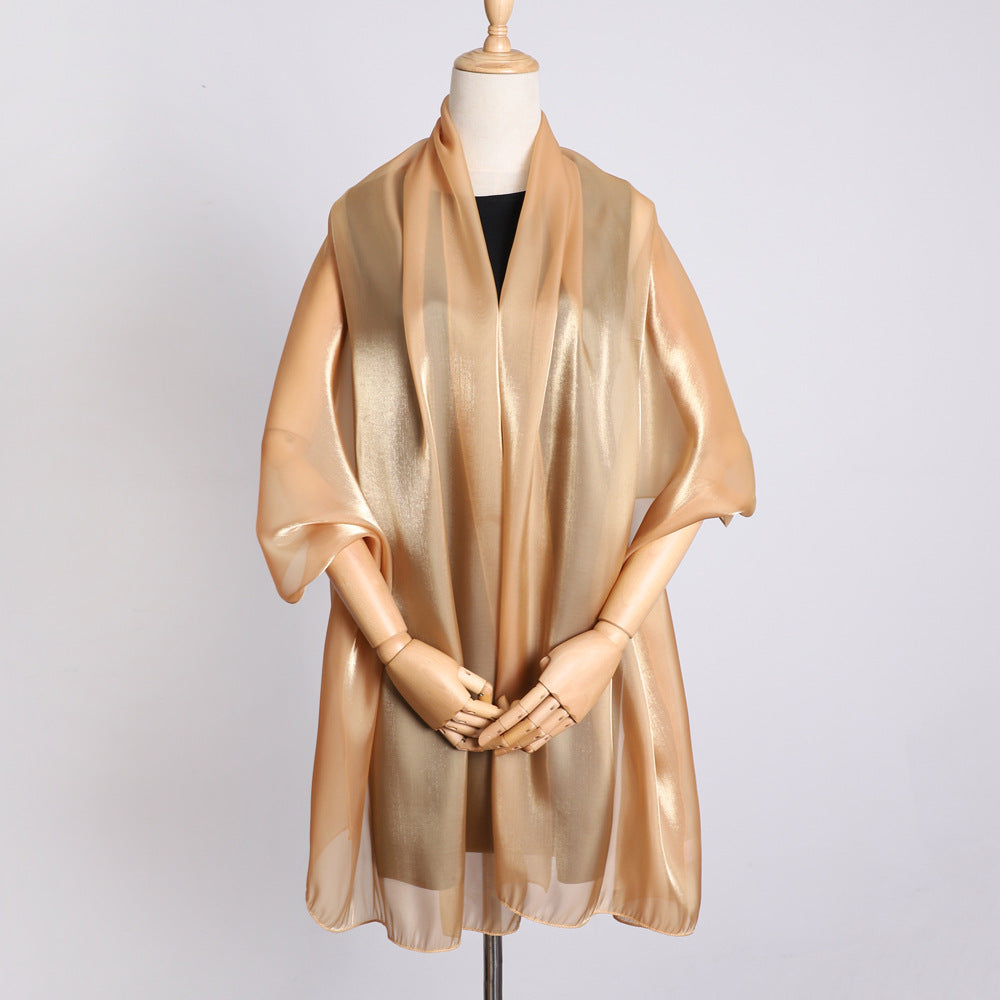 OGS01  Plain Glossy Organza Silky-Look Hijab