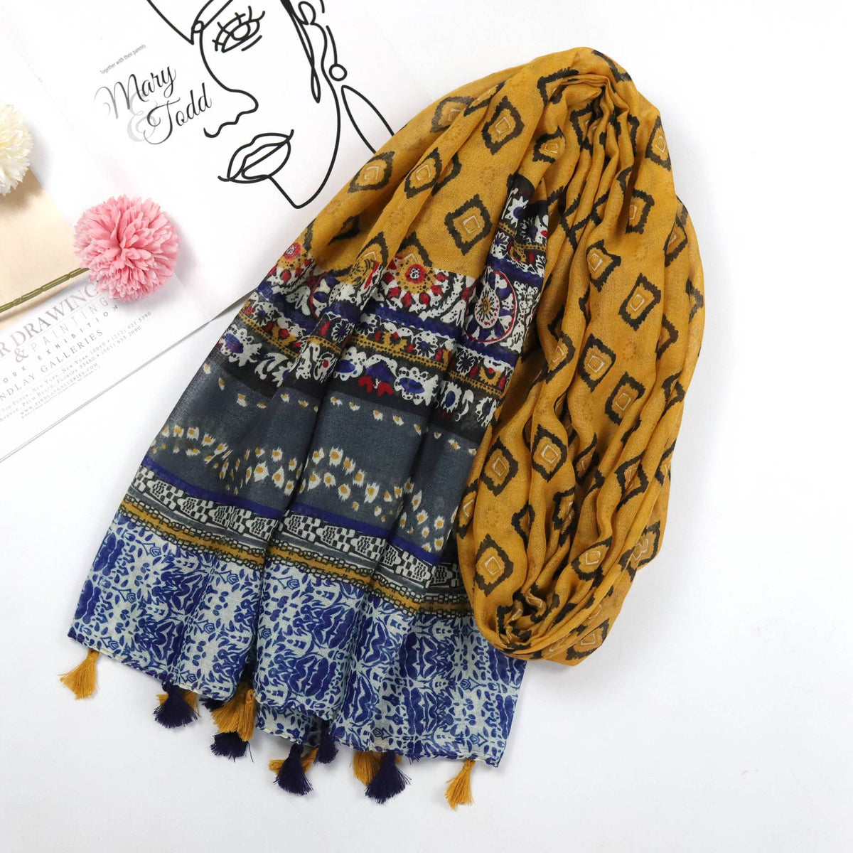 JY211124 ethnic style printed scarf