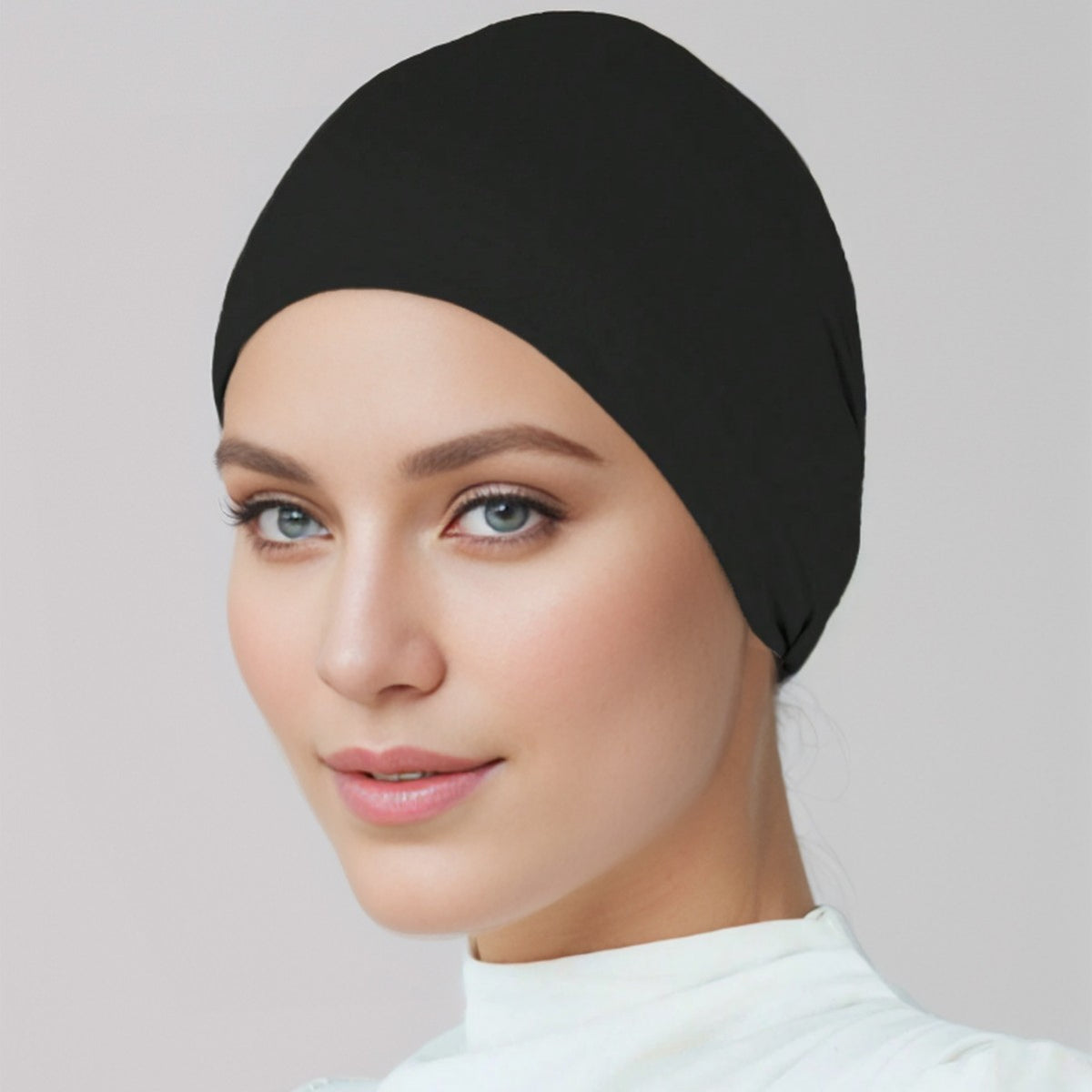 MSL124  Solid color jersey hijab cap