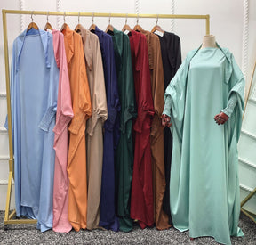 535  Plain Large Swing Abaya Matching Family Dress