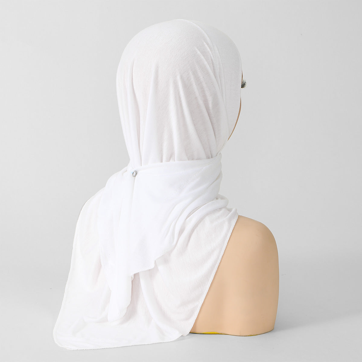 BFL001  Breathable Mercerized Cotton Button Jersey Hijab