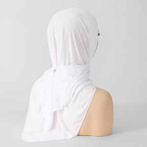 BFL001  Breathable Mercerized Cotton Button Jersey Hijab